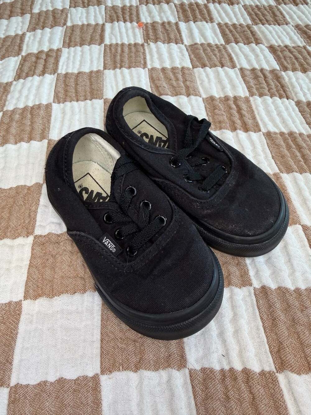 Vans Authentic Toddler Size 5 Black Canvas Sneakers